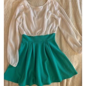 Bow tie two tone dress